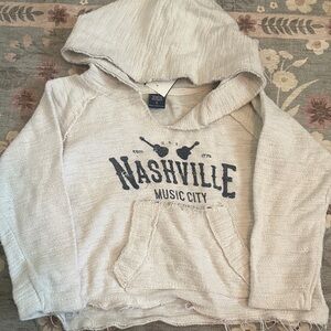 MV Sport Cream Hooded Pullover with Navy Label